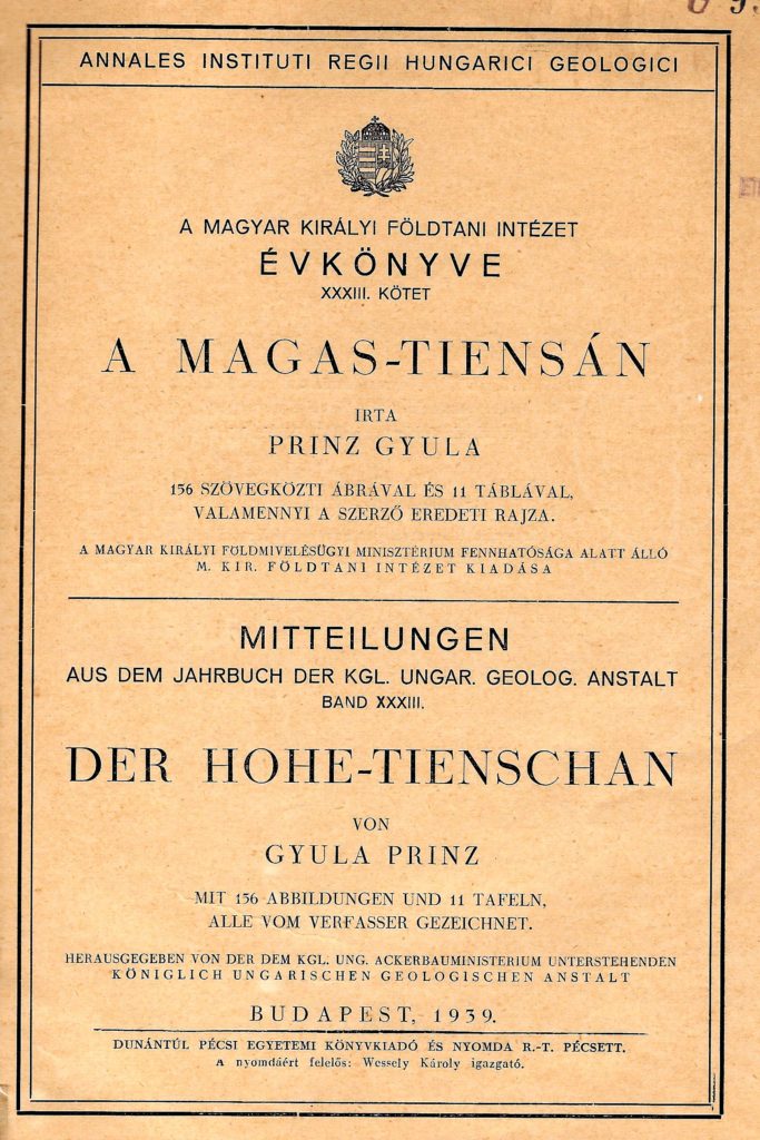 4. kép Prinz Gyula Tien-san hegységről szóló könyve (1939)